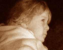 Girl in crowd